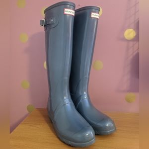 Hunter Tall Gloss Gray Boots